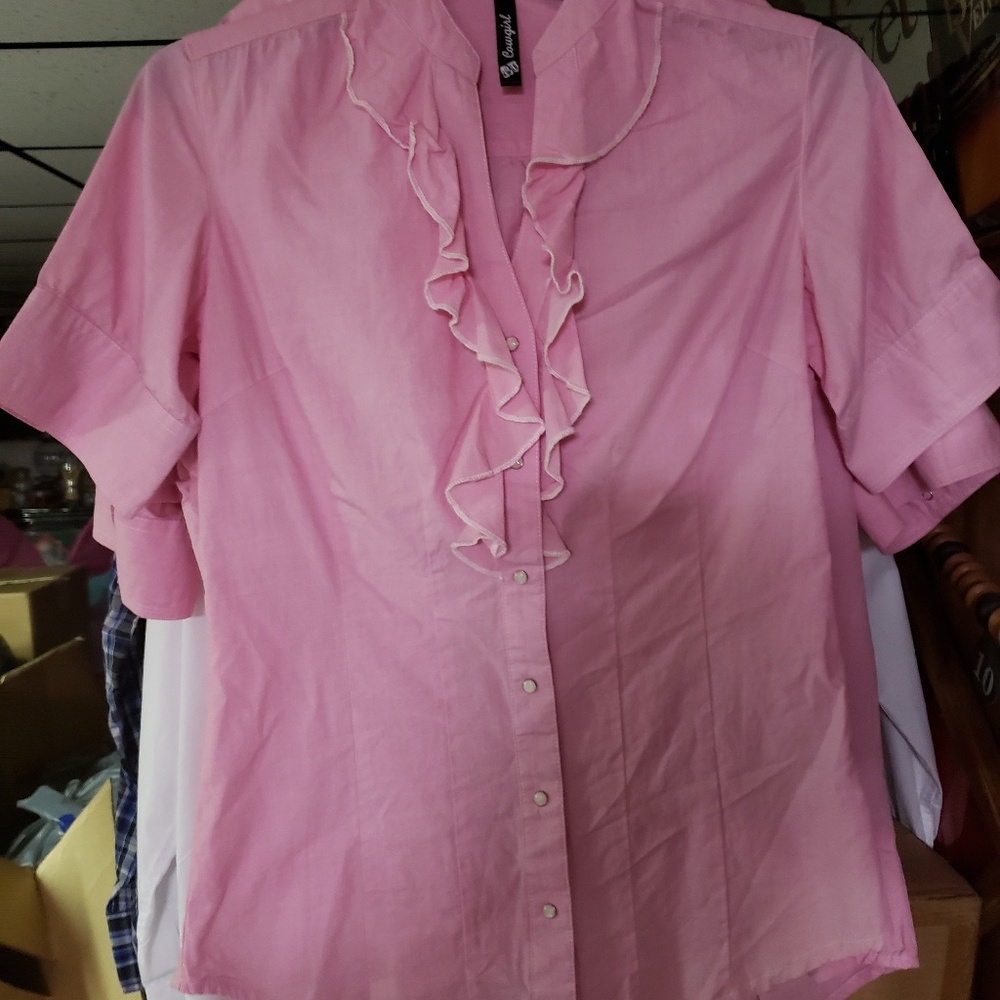 R U COWGIRL pink ladies western shirt